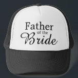 Klassiskt Far i skript Bride Bröllop Keps<br><div class="desc">Detta är en underbar Far av Bride Gift från Bride.</div>