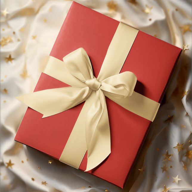 Klassiskt Färg - Ljus röd - fast roll Presentpapper (Skapare uppladdad)