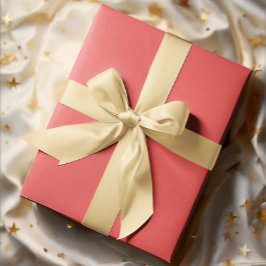 Klassiskt Färg - Mjukt rött - Helfärgad rulla Presentpapper