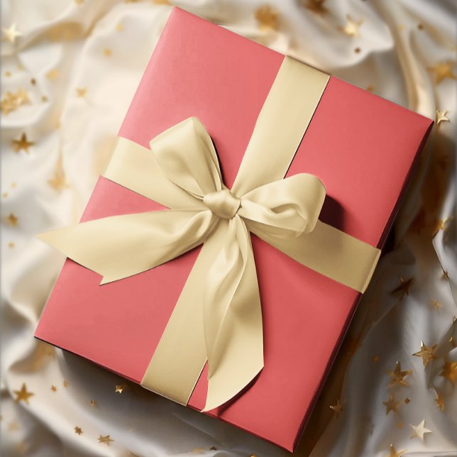 Klassiskt Färg - Mjukt rött - Helfärgad rulla Presentpapper (Skapare uppladdad)