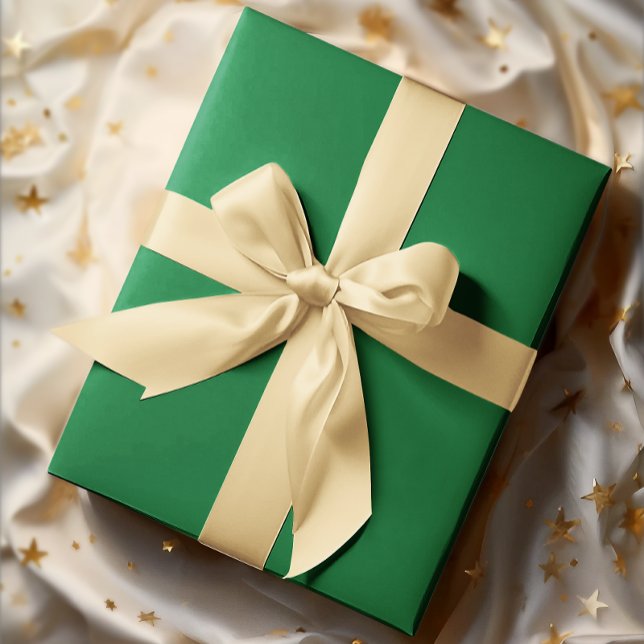 Klassiskt Färg - Traditionell Grönt - Fast rullhju Presentpapper (Skapare uppladdad)
