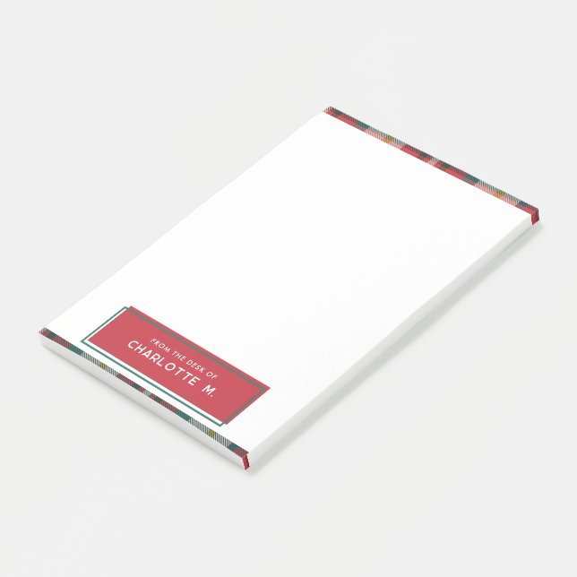 Klassiskt färgad Personlig i skolan Post-it Block (Vinklad)