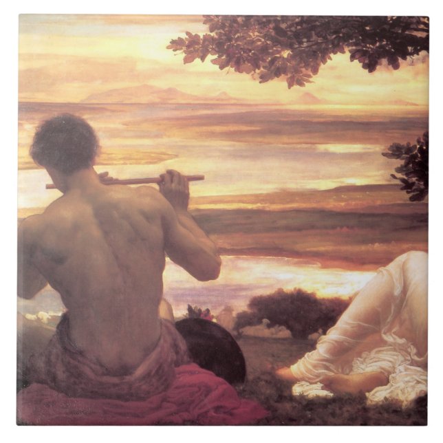 Klassiskt färgämne (av Frederic Leighton) Kakelplatta (Framsidan)