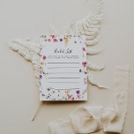 Klassiskt färgat Blommigt-buffertkort för Vild Vykort<br><div class="desc">De här klassiska,  färglösa blommigten-haketkorten för vild är perfekten för en rundabordsmottagning eller möhippa. Utformningen har en gult,  lila,  vita blommor med vild i ro och grönt med vattenfärg. Bucket List-skylten säljs separat.</div>