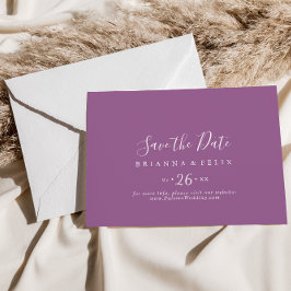 Klassiskt färgat koordinat Vågrät Bröllop Spara Datumet