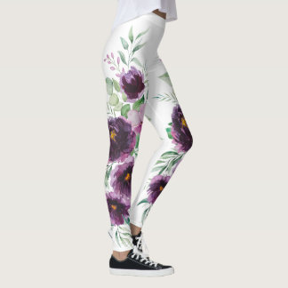 Klassiskt färgglatt, galet, trendigt, djärvt blomm leggings