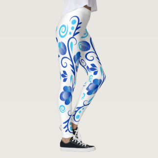 Klassiskt färgglatt, galet, trendigt, djärvt blomm leggings