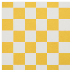 Klassiskt färgglatt gult vitt rutigt gingham tyg