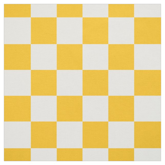 Klassiskt färgglatt gult vitt rutigt gingham tyg (Provkarta)