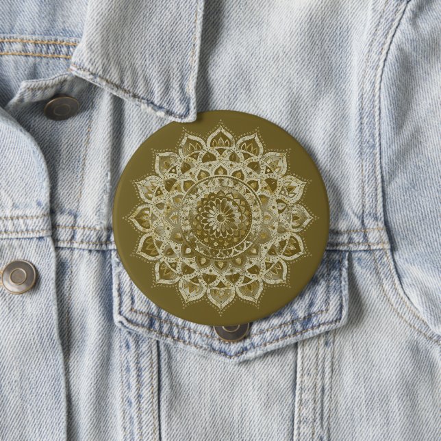 Klassiskt färgrik mandala i indisk stil 4 knapp (In Situ)