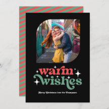 Klassiskt färgvägs Modern Retro-julfoto