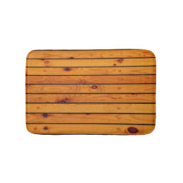 Klassiskt fartygsdäck av brunt trä badrumsmatta