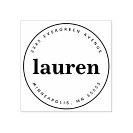 Klassiskt fet anpassat namn stämpel