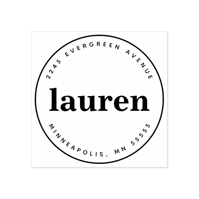 Klassiskt fet anpassat namn stämpel (Tryck)