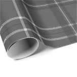 Klassiskt fet helgdag plaid monokrom grått presentpapper<br><div class="desc">Ett modigt och modernt intag av en klassisk helgdag gör att denna inslagna pappra fasta perfekt blir till för både traditionella och okonventionella presentgivare. Rikens grått-bakgrund med svartvita kontroller är chic och snyggt. Kommer att se fantastisk ut på alla dina gåvor under träd perfekt samordnade med din juldekoration.</div>