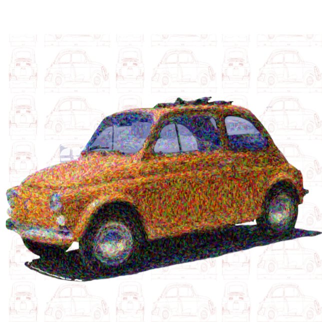Klassiskt Fiat 500 i blått T Shirt (Skapare uppladdad)