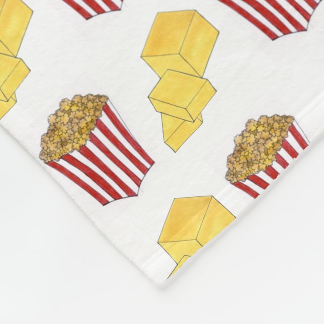 Klassiskt filépairing-filmteater Popcorn-smör Fleecefilt (Hörn)