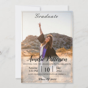 Klassiskt Finare med Photo Studenten Firande Inbjudningar