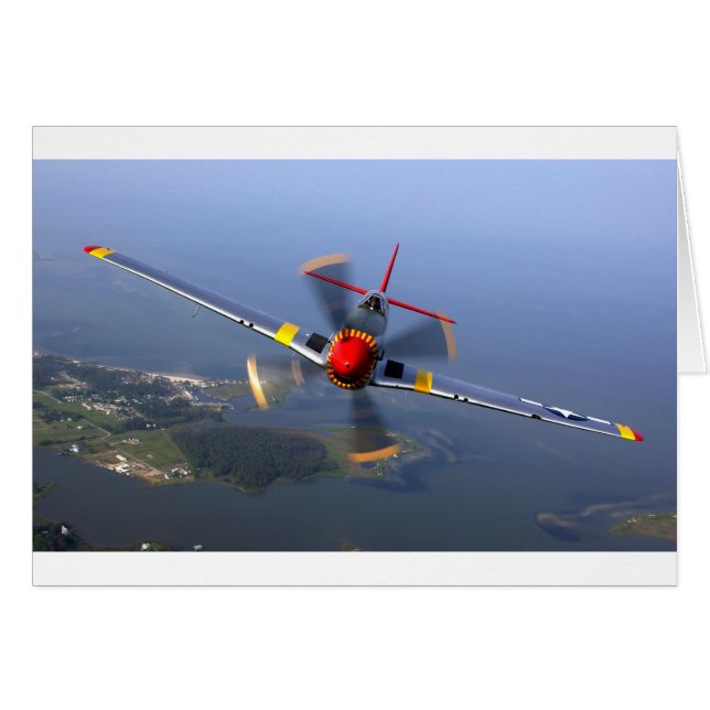 Klassiskt Flygplan Hälsningskort (Framsidan Horizontal)