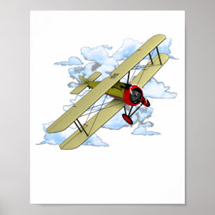 Klassiskt flygplan poster