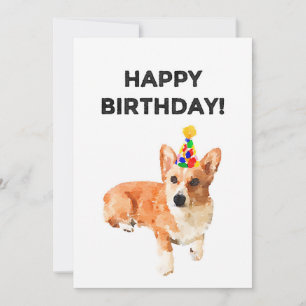Klassiskt födelsedagskort Corgi Spara Datumet