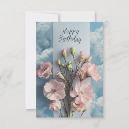 Klassiskt födelsedagskort för Blommigt