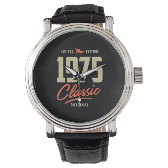 Klassiskt födelsedagspresent 1975 armbandsur (Framsida)