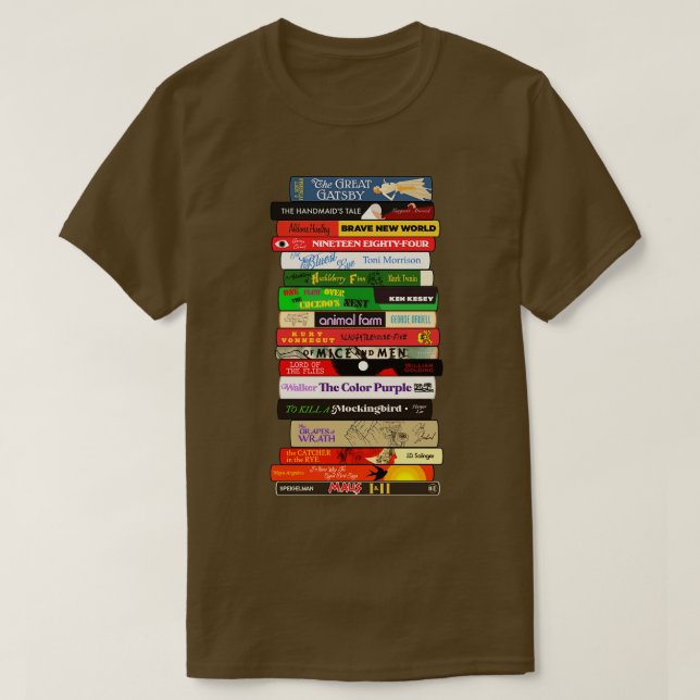 Klassiskt förbud mot Bokar Stack T Shirt (Design framsida)