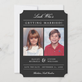 Klassiskt formaterad Kid Photos Old school | Svart Spara Datumet