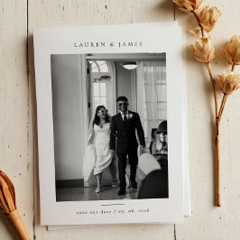 Klassiskt formellt foto för Bröllop Spara datum Spara Datumet