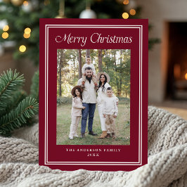 Klassiskt foto av Dubbla Gräns Cranberry 2 Julkort