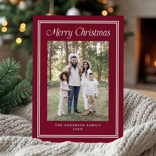 Klassiskt foto av Dubbla Gräns Cranberry 2 Julkort (Skapare uppladdad)