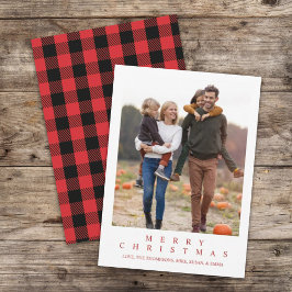 Klassiskt foto för Buffalo Check God jul Julkort