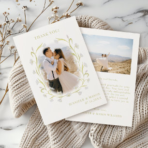 Klassiskt foto för Oliv grönt tulips Blommigt Bröl Tack Kort