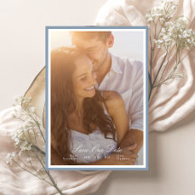 Klassiskt foto från Calligraphy Dusty Blue Framewo