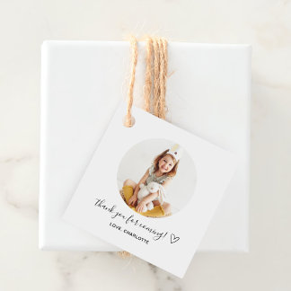 Klassiskt foto med enkel Anpassningsbar Gåvor Etiketter