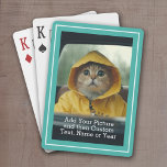Klassiskt foto och text med Teal Gräns Casinokort<br><div class="desc">Ett roligt sätt att fånga minnen och  dem med vänner. Lägg till ett foto med lodrät och din favoritbildtext om du vill göra en coola till vänner.</div>