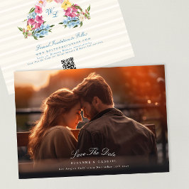 Klassiskt foto Qr-kod Foto Bröllop webbplats Spara Datumet