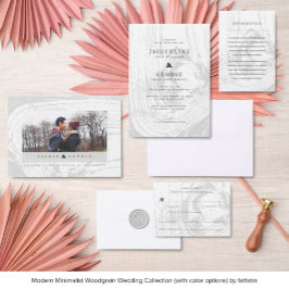 Klassiskt fotografi av Chicen Rustic Woodgrain Win Spara Datumet