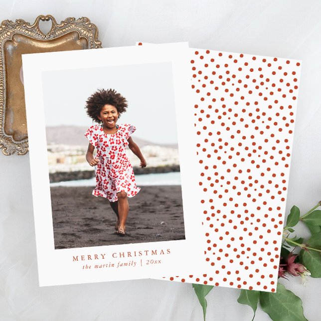 Klassiskt fotoport för God jul-punktutskrift Julkort (Skapare uppladdad)