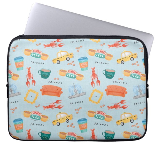 Klassiskt FRIENDS™-ikonmönster Laptop Fodral (Framsidan)