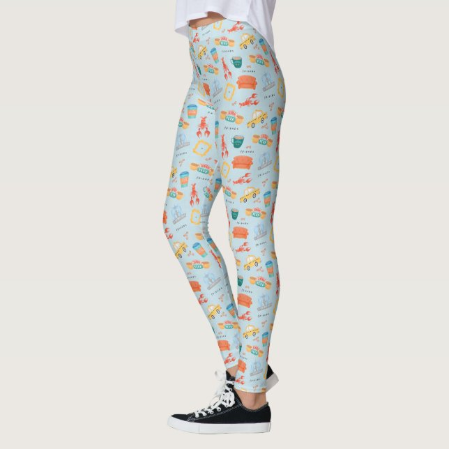 Klassiskt FRIENDS™-ikonmönster Leggings (Vänster)
