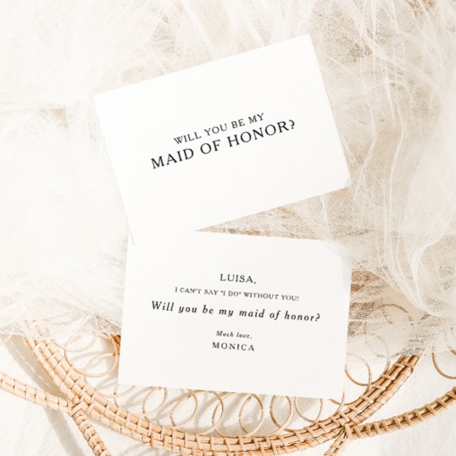 Klassiskt Frieri Maid of honor-kort Inbjudningar (Skapare uppladdad)