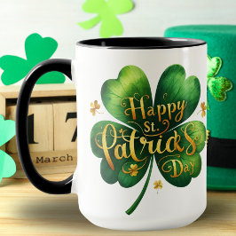 Klassiskt Fyrklövra Lycklig St patrick's day Mugg