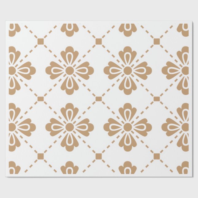 "Klassiskt galler" Elegant blommönster presentpapp Presentpapper (Platt)