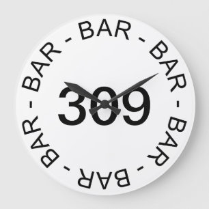 Klassiskt gatunummer Pub Wall Clock Stor Klocka