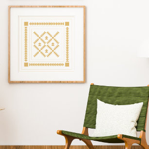 Klassiskt geometriskt figurblock med höjdpunkt i G Poster
