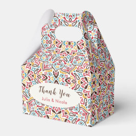 Klassiskt geometriskt Mandala Mönster Bröllop Presentaskar