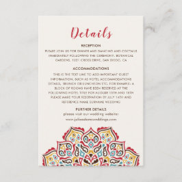 Klassiskt geometriskt Mandala Mönster Bröllop Tilläggskort