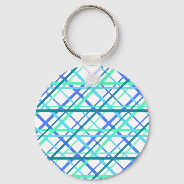 Klassiskt geometriskt Mönster i blåsor Nyckelring (Framsida)